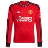 Officiële Voetbalshirt + Korte Broek Manchester United Thuis 2023-24 Lange Mouw - Kids